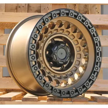 Alu kolo Alu kola Racing Line JT220, 17x9 6x139.7 ET, bronzová + leštěný límec