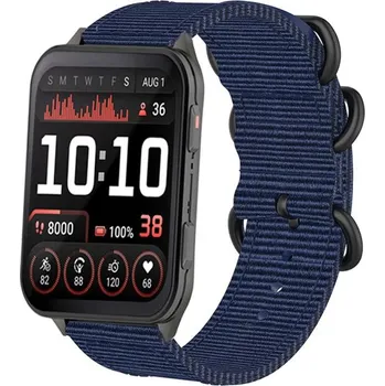 Příslušenství k chytrým hodinkám DUX 120528 NYLON Vyměnitelný řemínek pro Garmin Venu X1 tmavě modrý