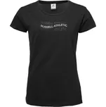 Dámské tričko Russell Athletic SS CREW T-SHIRT L Černá, Bílá