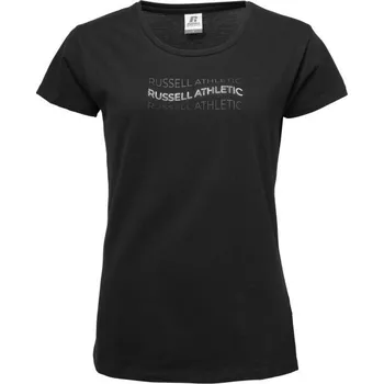 Dámské tričko Dámské tričko Russell Athletic SS CREW T-SHIRT L Černá, Bílá