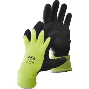 Pracovní rukavice PALAWAN WINTER rukavice žlutá latex - 9