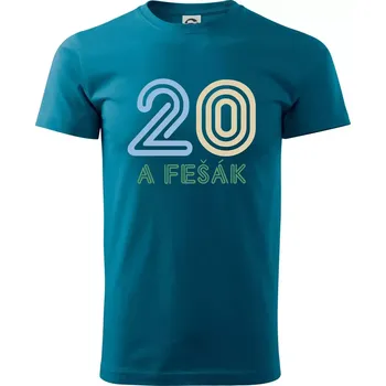 20 a fešák - Klasické pánské triko vyšší gramáže - XS ( Petrolejová )