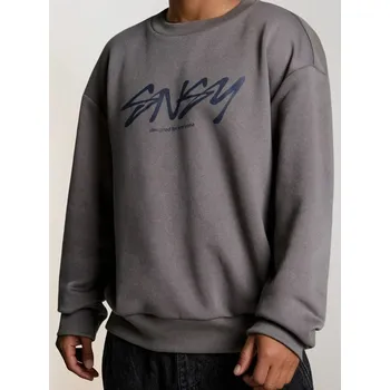 Pánská mikina Sinsay - Mikina s potiskem - šedá - 5036O-90X - 5036O-90X-XL