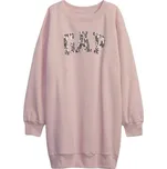 Dívčí šaty GAP FRCH FLEECE LOGO XS Růžová, Zlatá