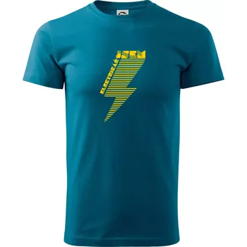 Jsem elektrikář - blesk - Klasické pánské triko vyšší gramáže - M ( Petrolejová )