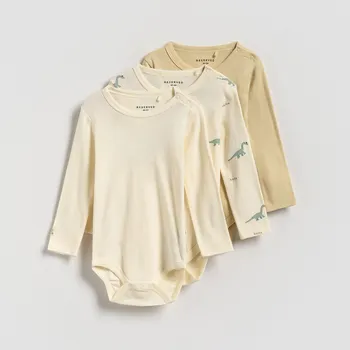 Reserved - Sada 3 bavlněných body - tělová - 948FG-02X - 948FG-02X-92