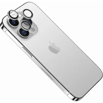 Telefonní příslušenství Ochranná skla čoček fotoaparátů FIXED Camera Glass pro Apple iPhone 14/14 Plus, stříbrná
