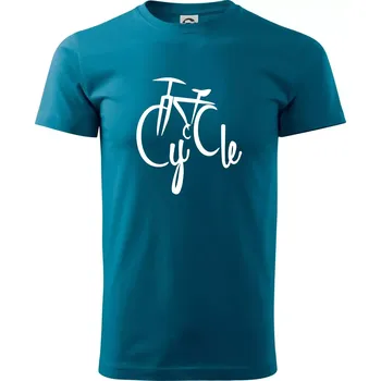 Pánské tričko Cycle kolo - Klasické pánské triko vyšší gramáže - M ( Petrolejová )