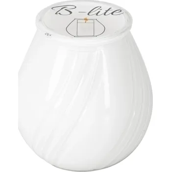 Bispol B-lite zahradní svíčka ve skle bílá 10 x 9,3 cm 120 g 42 hodin