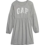 Dívčí šaty GAP V-FRCH LOGO XXL Šedá, Stříbrná