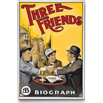 Malování podle čísel - Three Friends Velikost: 40x60cm, Rámování: Pouze srolované plátno
