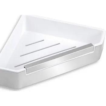 Drátěná police Novaservis Polička rohová sprchová Bílá/chrom se stěrkou, nerez, , 65578,4 | sleva 5% | cena za ks