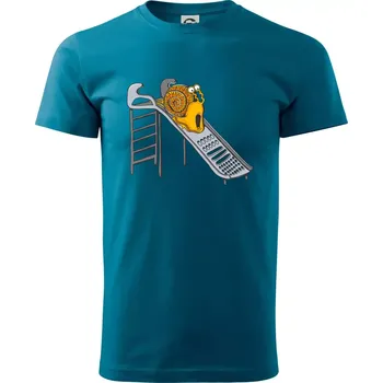 To bude ale drsný nářez (Pecka Design) - Klasické pánské triko vyšší gramáže - XS ( Petrolejová )