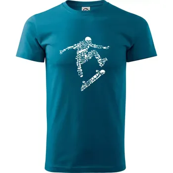 Skater icons - Klasické pánské triko vyšší gramáže - XS ( Petrolejová )