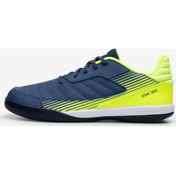 Kopačky KIPSTA Dětské futsalové kopačky Eskudo 500 36 MODRÁ|ZELENÁ|ŽLUTÁ