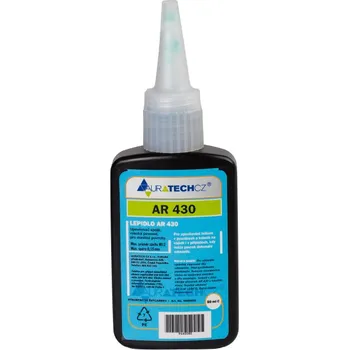 Průmyslové lepidlo Auratech AR 430 UPEVŇOVAČ SPOJŮ, vysoká pevnost, pro pasivní povrchy - 50ml