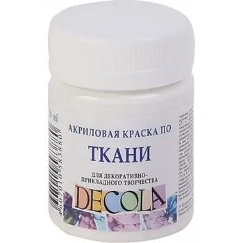 Výtvarná barva Barvy na textil Decola - Nevskaya Palitra - bílá 50 ml