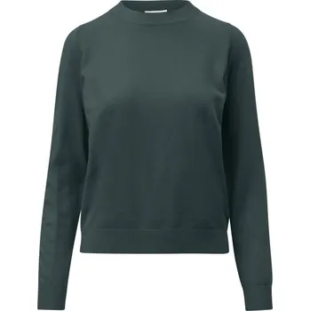 Dámská móda Dámský pletený svetr s.Oliver KNITTED PULLOVER 42 Tmavě zelená