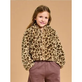 Dámská móda Sinsay - Kabát z umělé kožešiny s zvířecím vzorem - béžová - 702EI-08X - 702EI-08X-110