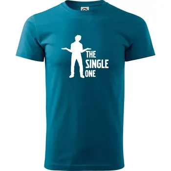 Pánské tričko Bachelor party - The single one - Klasické pánské triko vyšší gramáže - S ( Petrolejová )