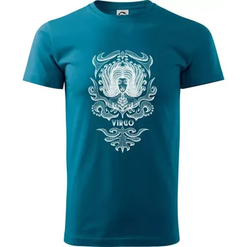 Virgo - vintage - Klasické pánské triko vyšší gramáže - XS ( Petrolejová )