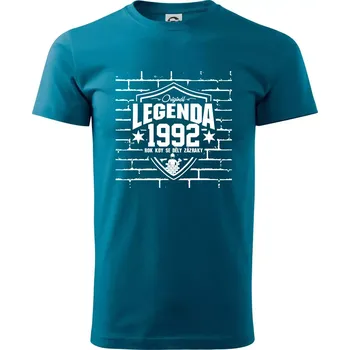 Zedník - legenda - 1992 - Klasické pánské triko vyšší gramáže - XS ( Petrolejová )