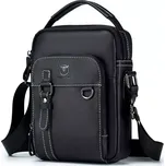 Bullcaptain pánská kožená taška Ursmer Černá