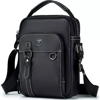 Bullcaptain pánská kožená taška Ursmer Černá