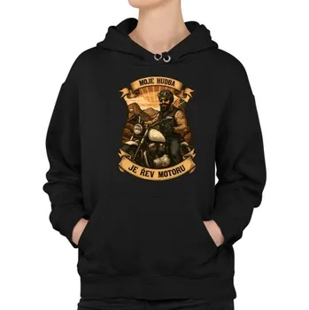 Žertovný předmět Moje hudba je řev motoru V2 - dámská mikina s potiskem- Tričkový.cz