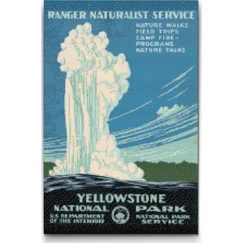 Diamantové malování Diamantové malování - Yellowstone (vintage) Velikost: 40x60cm, Rámování: Pouze srolované plátno, Diamanty: Čtvercové