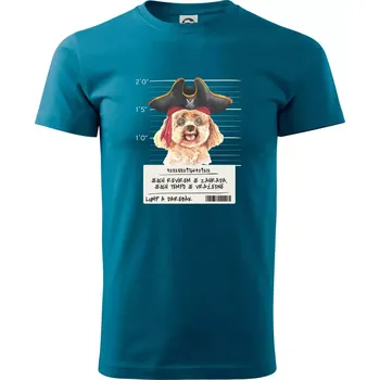 Pánské oblečení Lump a darebák pudl - Klasické pánské triko vyšší gramáže - XS ( Petrolejová )