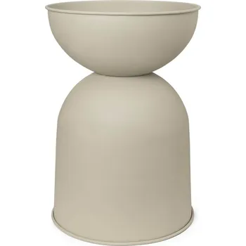 Obal na květináč Ferm Living Kovový květináč Hourglass Cashmere Small