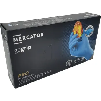Vyšetřovací rukavice Mercator Medical Ochranné nitrilové rukavice GOGRIP modré - 50 ks M