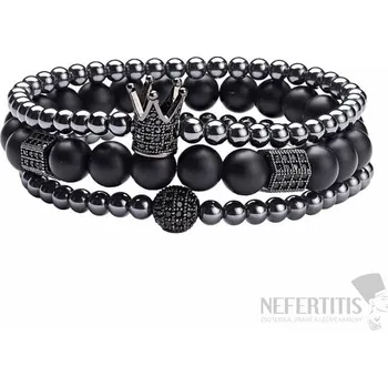 Šperk Sada tří módních náramků Black Queen