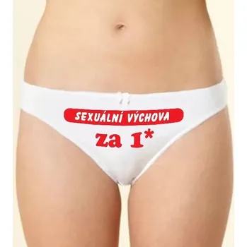 Kalhotky Kalhotky - Sexuální výchova - XXL tanga_bílá