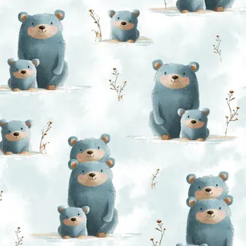 Zbytek - Bavlna premium NELA 3 medvídci