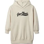 Dívčí šaty GAP JPN LOGO HOOD XXL Béžová, Černá