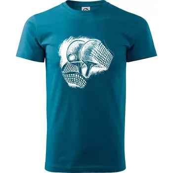 Pánská móda Ping pong pálky a síť - Klasické pánské triko vyšší gramáže - XS ( Petrolejová )