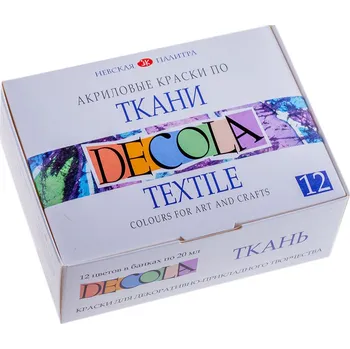 Speciální výtvarná barva Barvy na textil Decola - Nevskaya Palitra - 12 x 20 ml