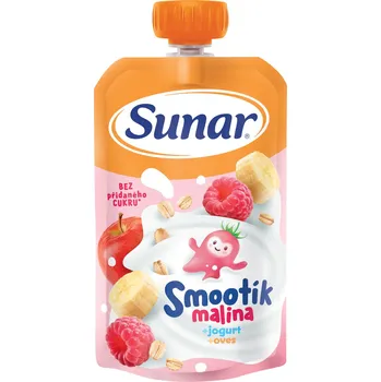 Sunar Smootík malina, jogurt, oves - 120 g