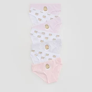 Dětská móda Reserved - Sada 7&nbsp;kalhotek s&nbsp;vysokým podílem bavlny Pusheen - pastelově růžová - 164GU-03X - 164GU-03X-U15