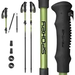 Spokey TERRA Trekingové skládací hole, 4dílné, zelené