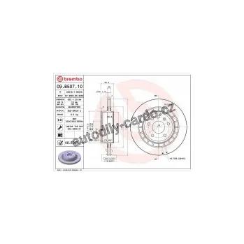 Brzdový kotouč Brzdový kotouč BREMBO 09.B507.10 - SAAB