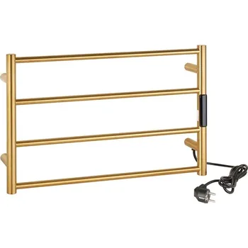 Radiátor Elektrický sušák ručníků 560x370x90 mm, 63 W, nerez, mat, zlatá 704153085