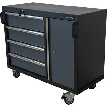 Dílenský stůl Matabro MB-TGC1341W, Dílenský vozík na nářadí | 4 zásuvky | 1 police | 1050 x 460 x 860 mm