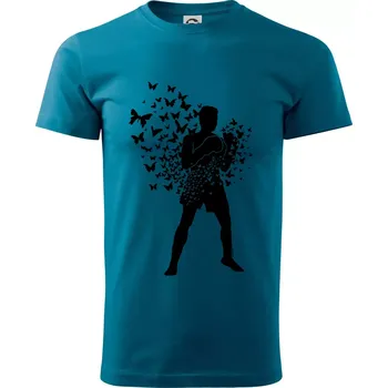 Float Like Butterfly Sting Like Bee - Klasické pánské triko vyšší gramáže - XS ( Petrolejová )