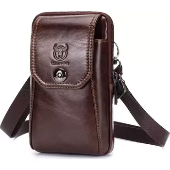 Ledvinka Bullcaptain pánská kožená taška i ledvinka Bassus Hnědá