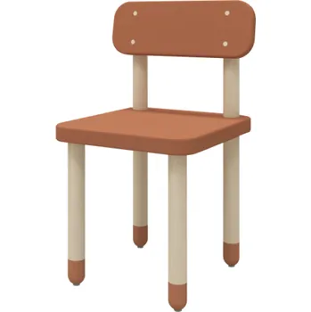 Jídelní židlička Flexa Dřevěná židle s opěradlem pro děti červená Dots
