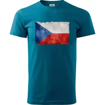 Pánská móda Česká vlajka stará - Klasické pánské triko vyšší gramáže - XS ( Petrolejová )