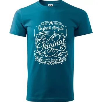 Pánské oblečení Vintage nejlepší strejda 100% kvalita - Klasické pánské triko vyšší gramáže - XS ( Petrolejová )